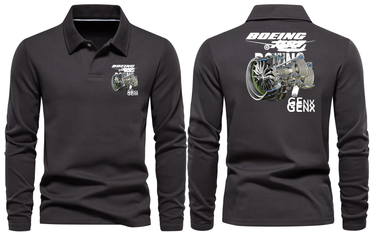 BOEING 777 GENX LONG SLEEVE POLO